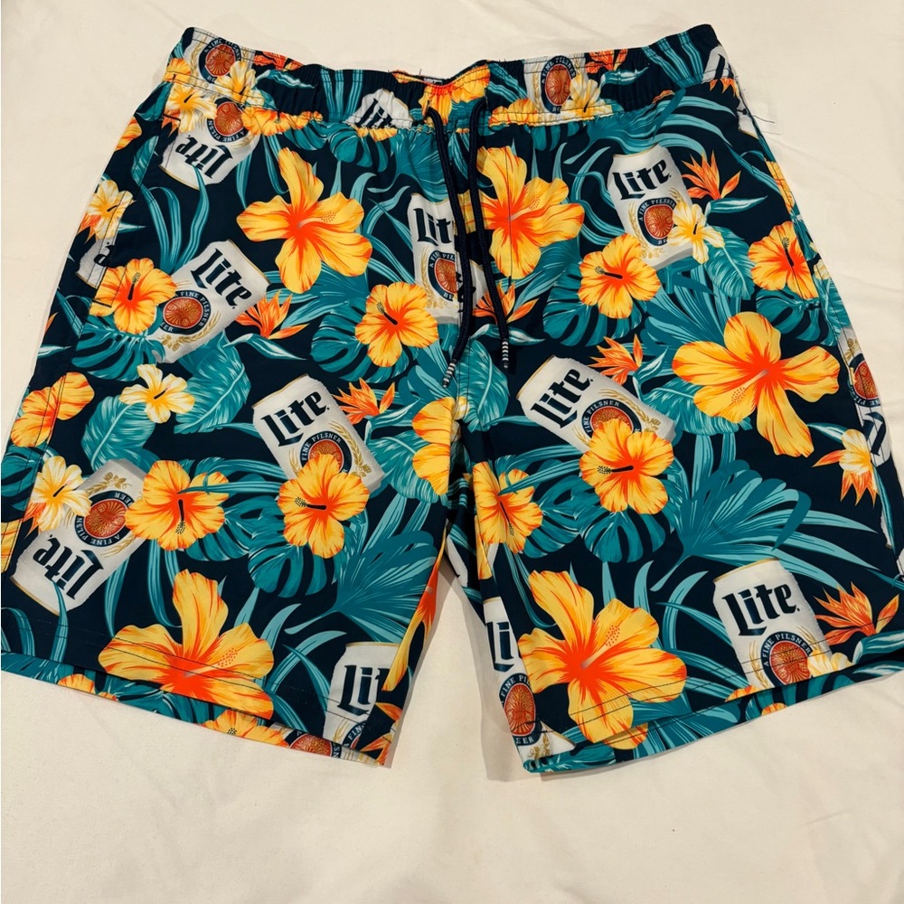 Vibrant Floral Swim Board Shorts